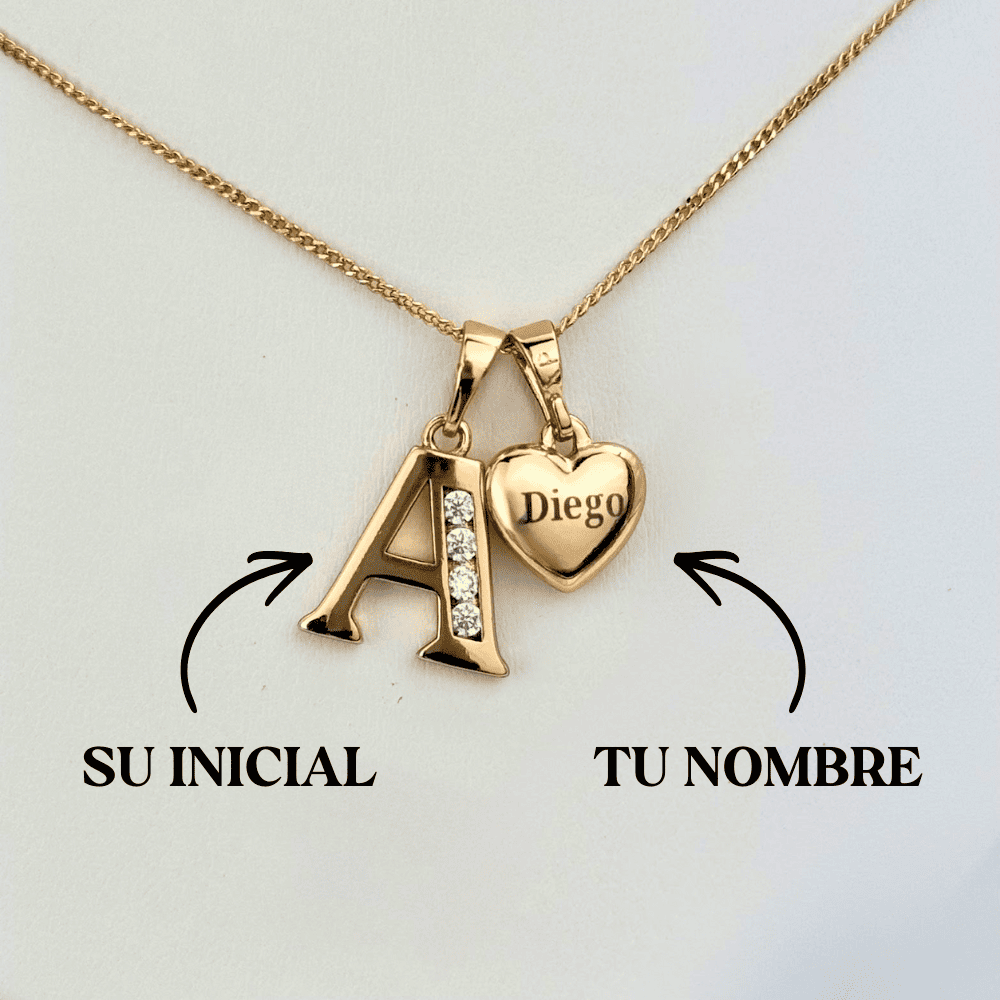 Collar Inicial con Corazón