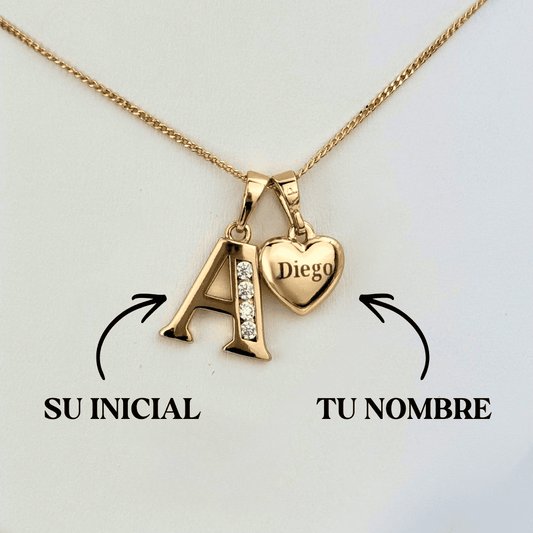 Collar Inicial con Corazón
