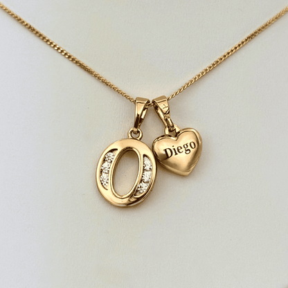Collar Inicial con Corazón
