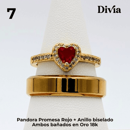 Box Anillos de Promesa Pandora