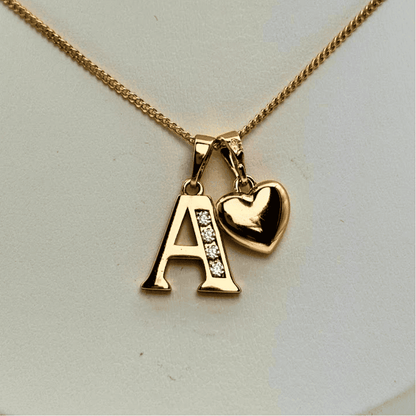 Collar Inicial con Corazón