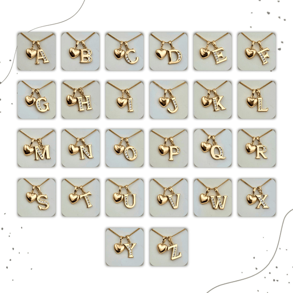 Collar Inicial con Corazón