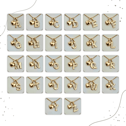 Collar Inicial con Corazón