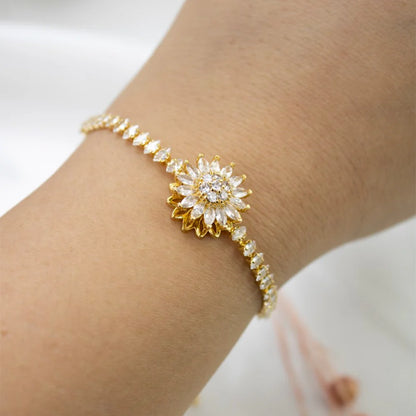 Set Completo Girasoles Giratorios: Anillo + Pulsera + Collar + Aretes