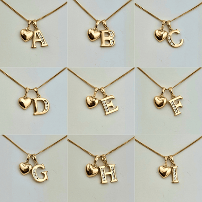 Collar Inicial con Corazón