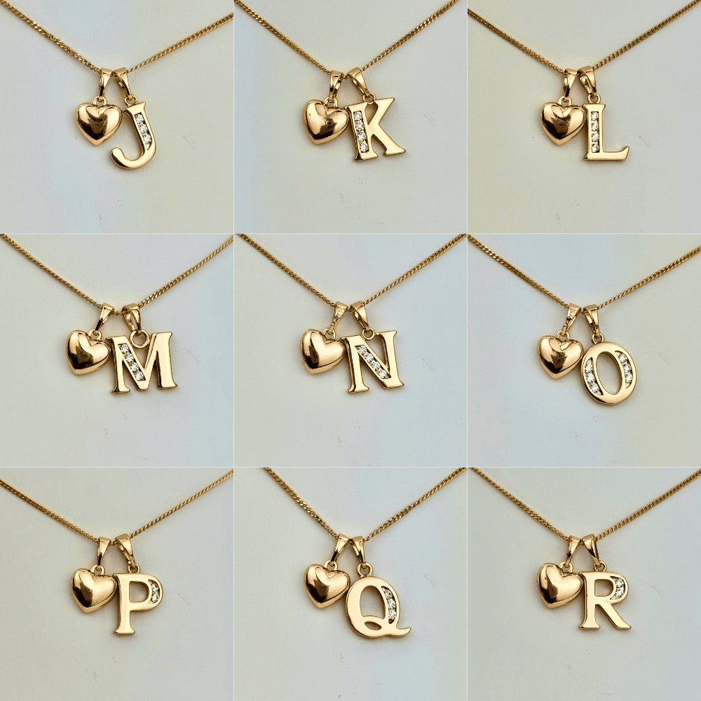 Collar Inicial con Corazón