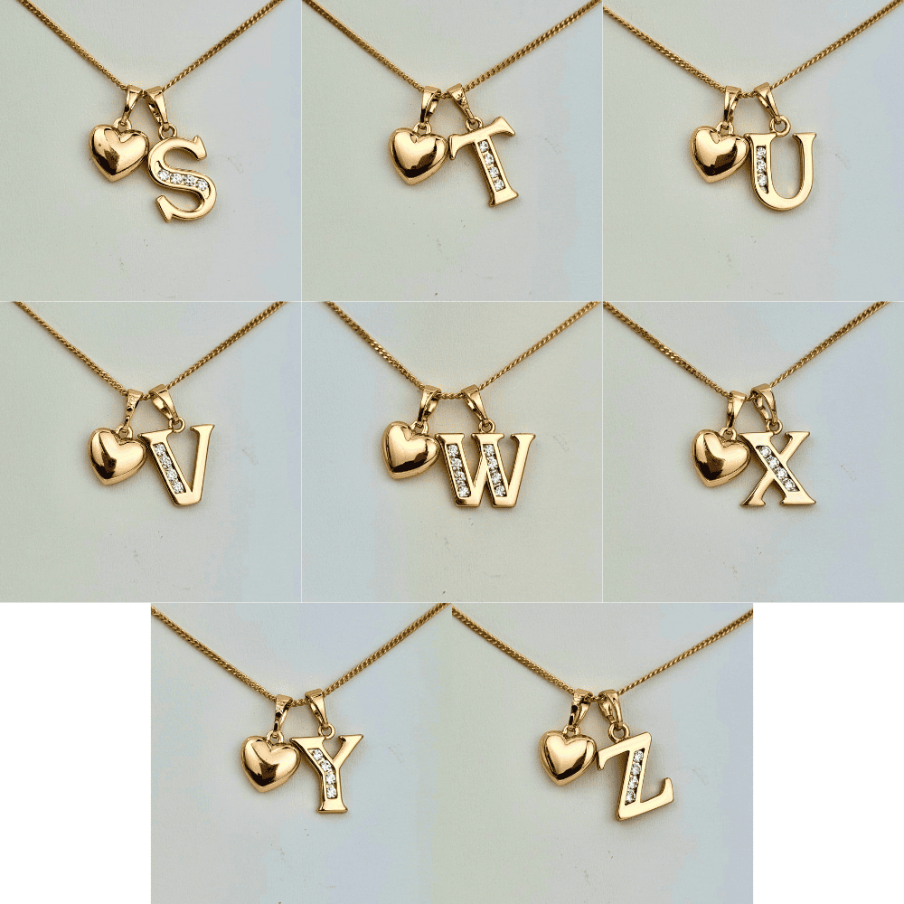 Collar Inicial con Corazón